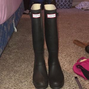Hunter boots: original tall matte black